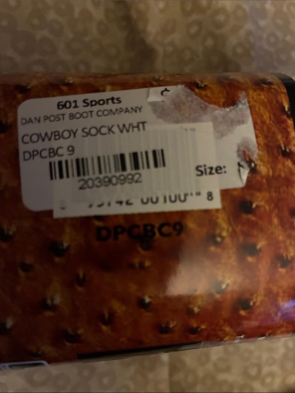 Dan Post Over The Calf Socks 2pair cowboy certified fit boot sizes 7–10-1/2 - Picture 6 of 7